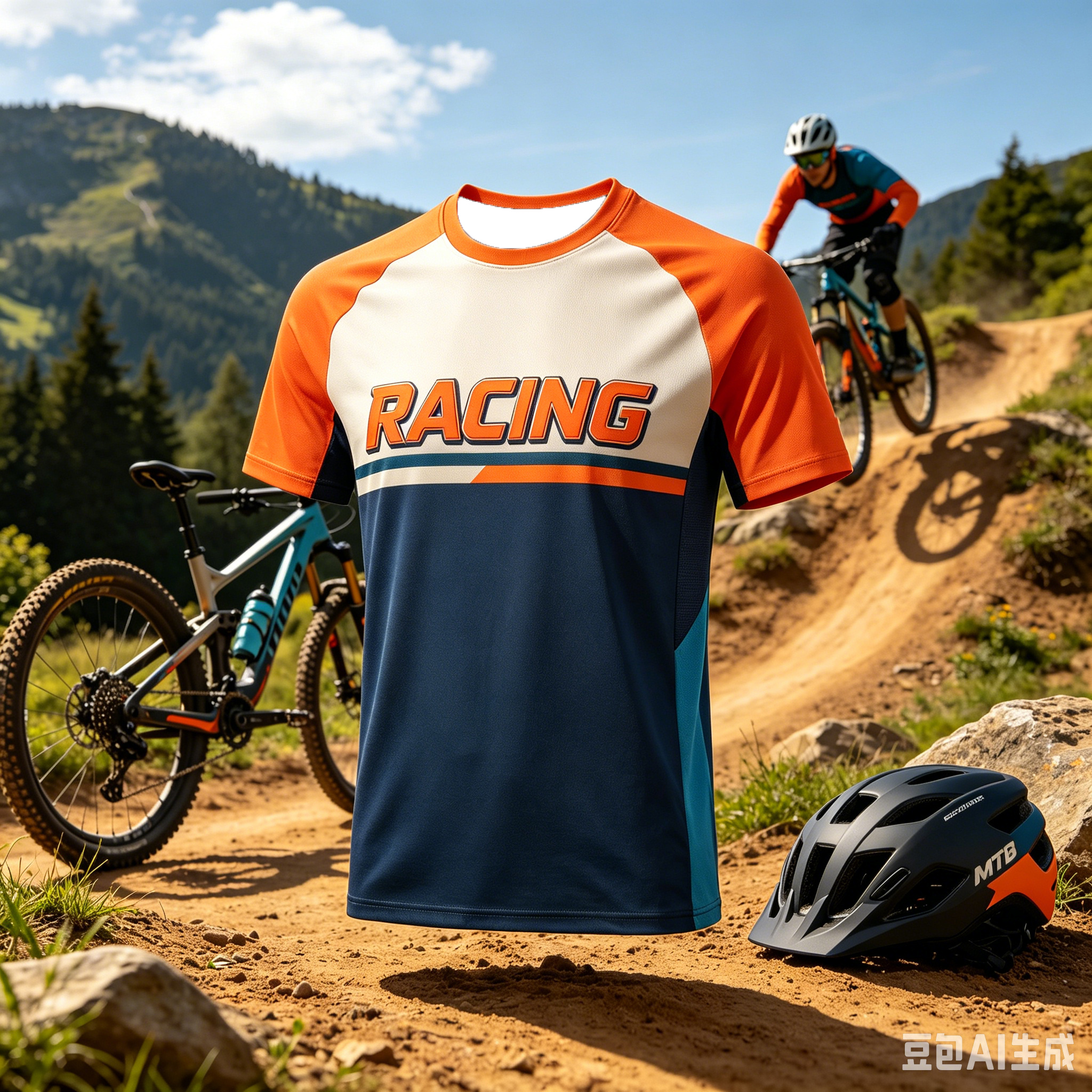 Mountain Biking Kids - Family Mtb Racing Short Sleeve Jersey