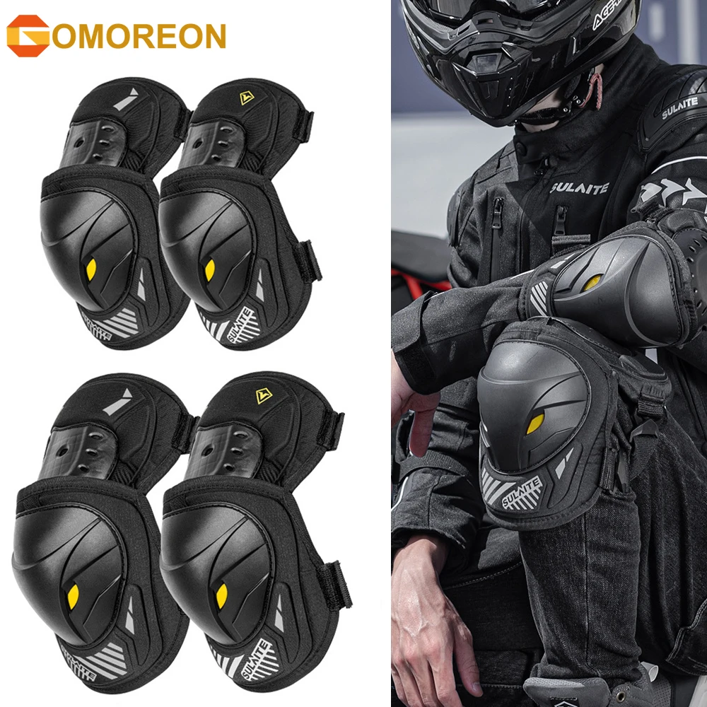 GOMOREON 1Pair Motorcycle Elec - Mountain Biking Elbow Pads のレビューと価格