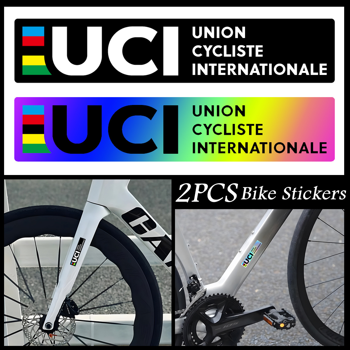 2Pcs UCI Style Reflective Lase - Mountain Biking Uci のレビューと価格