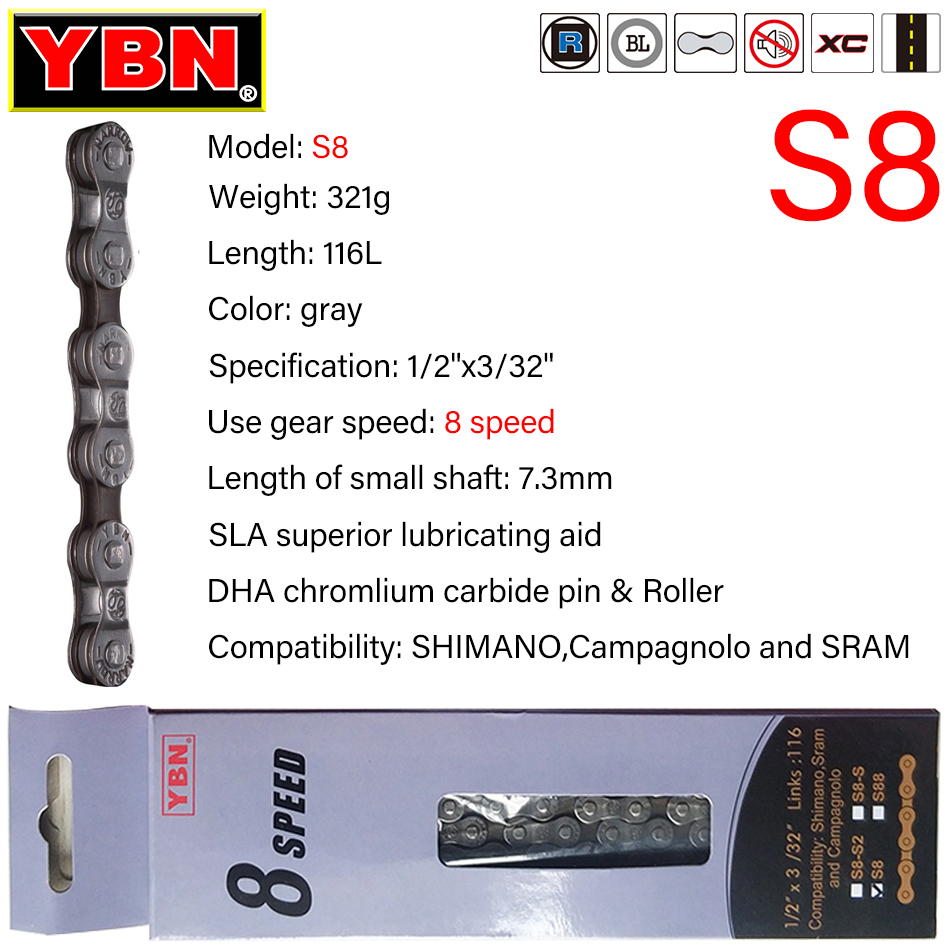 YBN Bicycle Chain 8/9/10/11/12 - Cassette 11 Speed のレビューと価格