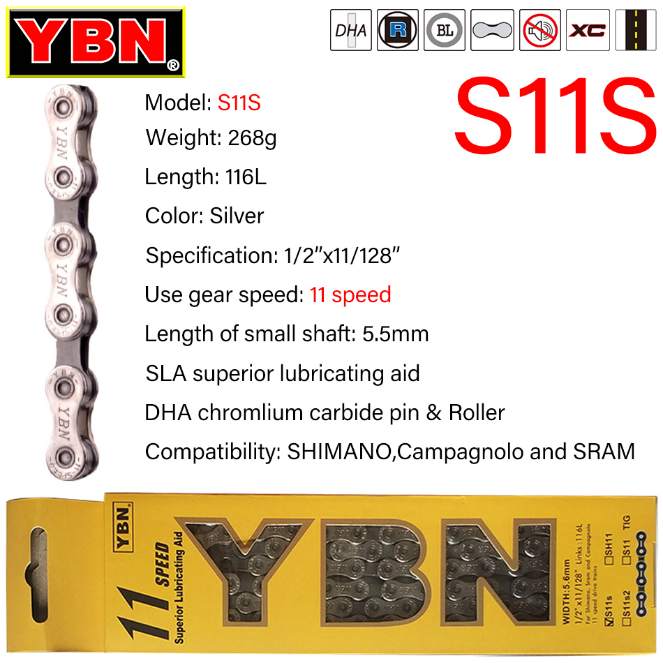 YBN Bicycle Chain 8/9/10/11/12 - Cassette 11 Speed のレビューと価格