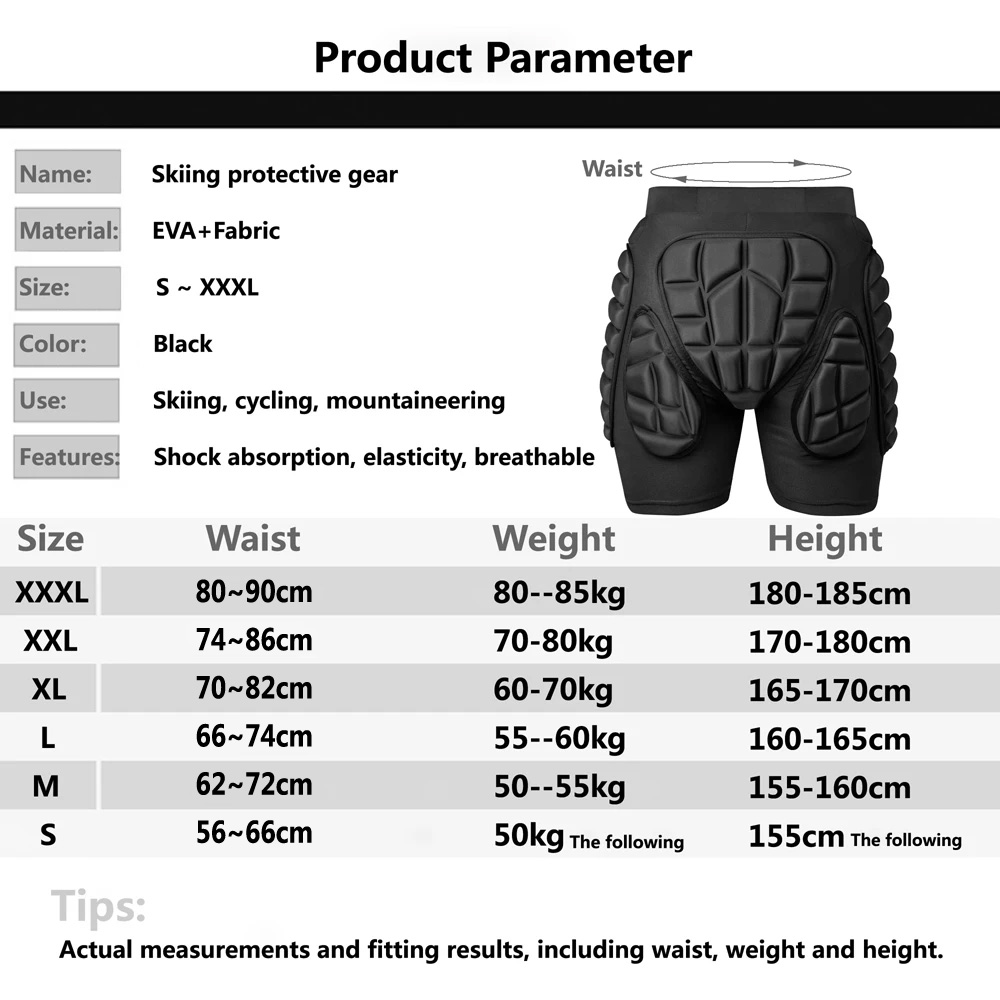 New Ski Shorts Skating Hip Pro - Mountain Biking Elbow Pads のレビューと価格